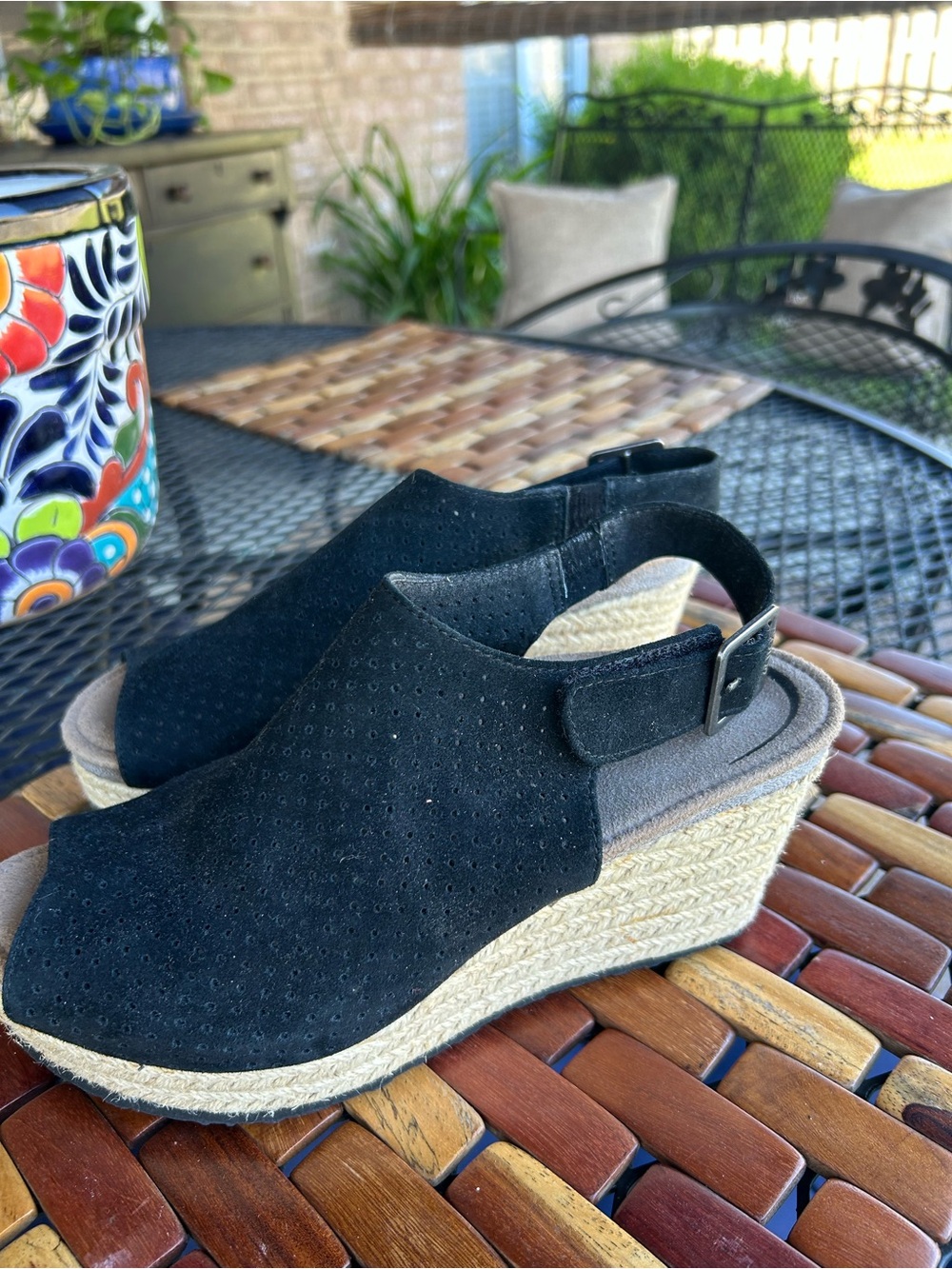 Aetrex Espadrille Wedge Sandals, size 7, EUR 37 NEW
